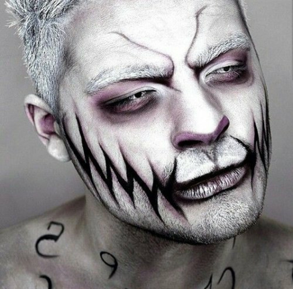 idée de maquillage pour halloween homme tête givrée maquillage halloween homme peau givrée