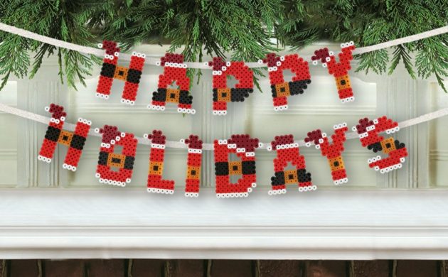 diy déco noël en perles à repasser