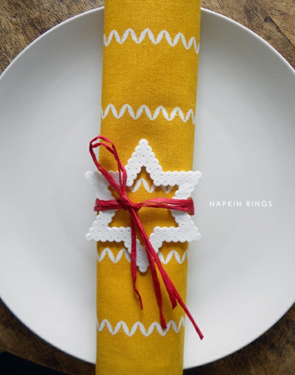 diy anneau pour serviette en perles à repasser