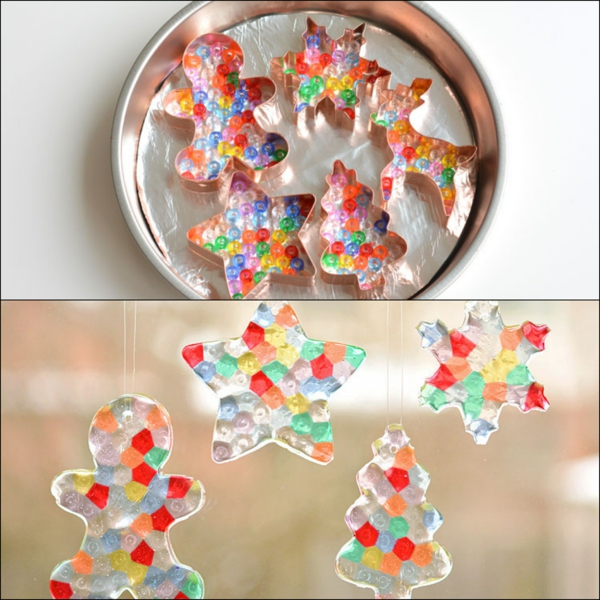 diy ornements de sapin de perles à repasser emporte-pièces