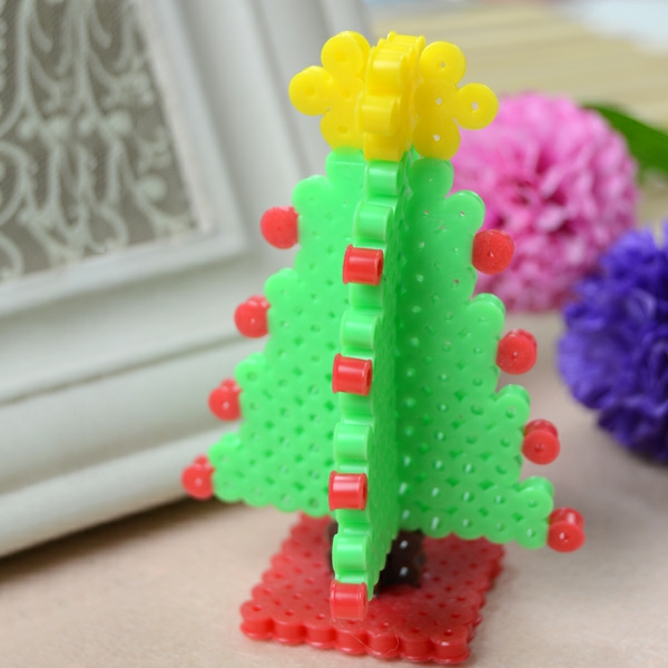 diy sapin 3d en perles à repasser