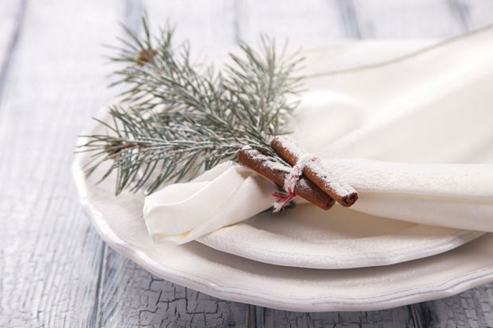 déco facile pour assiette de Noël idée