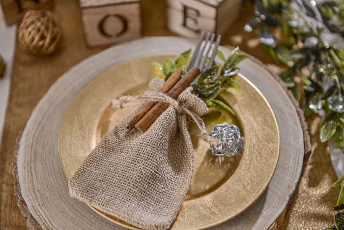 déco rustic assiette de Noël idée