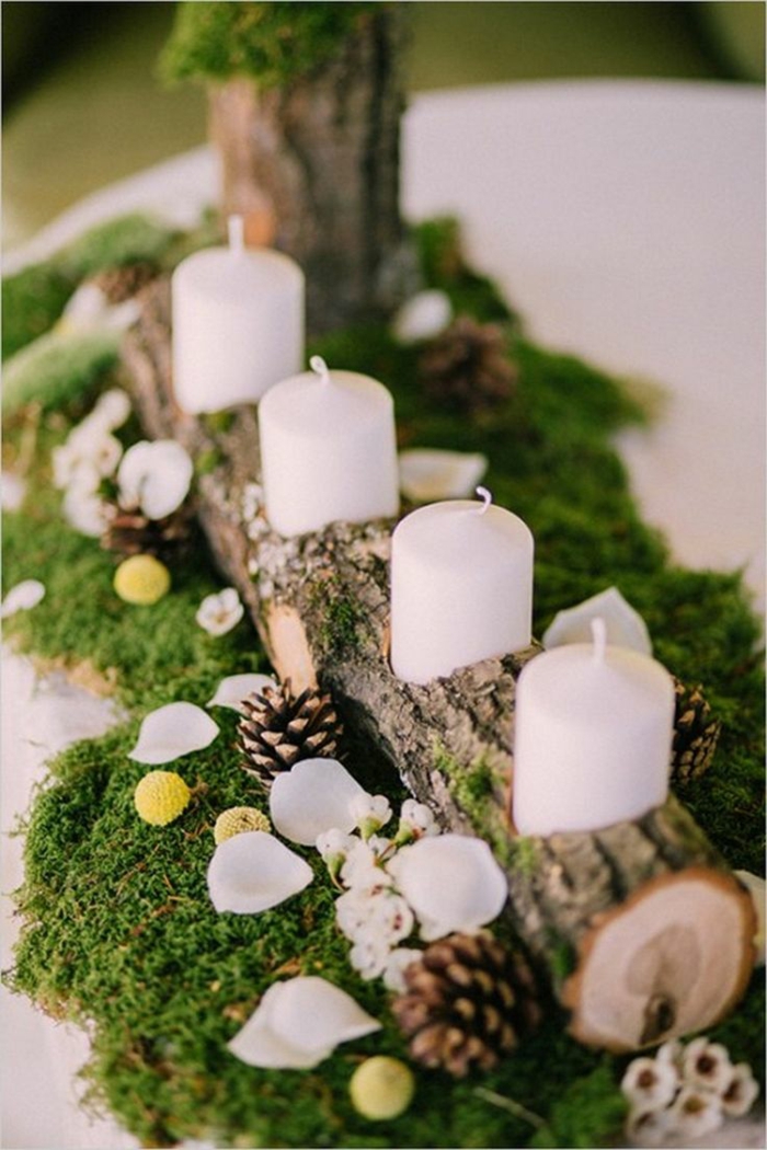 déco table avec de la mouse verte assiette de noël