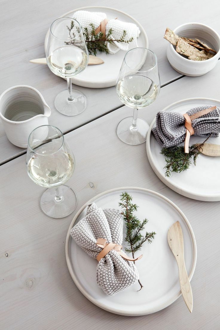 déco épurée assiette de Noël