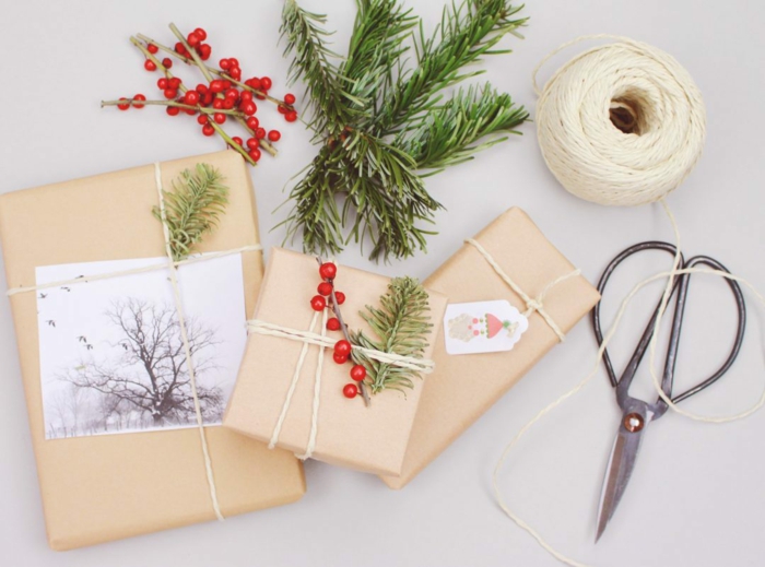 idée inspirante pour noël emballer un cadeau