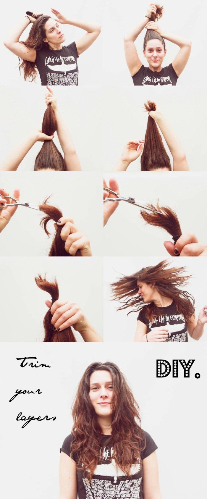 coupe de cheveux longs femme pointes conseils comment se couper les cheveux soi-même conseils pour réussir