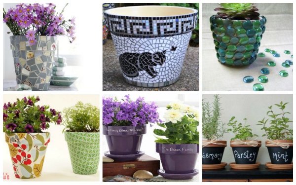 fabriquer un pot de fleurs différents modèles 