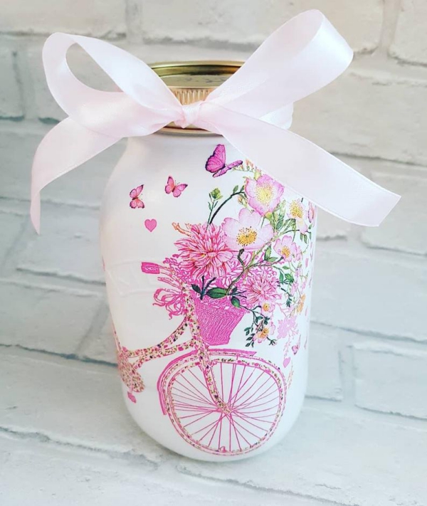 fabriquer un pot de fleurs joli bocal vintage 
