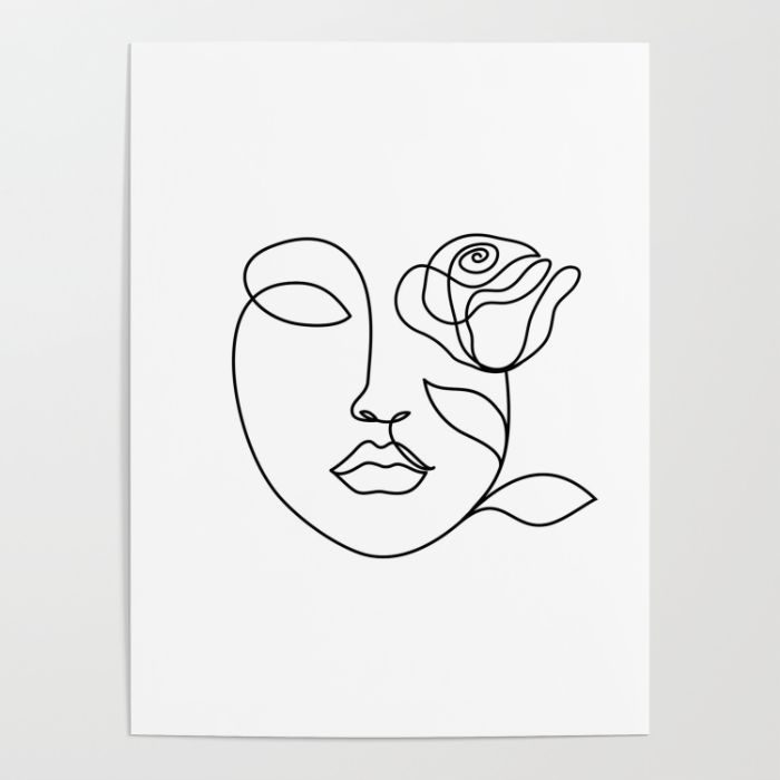 idée déco murale visage abstrait