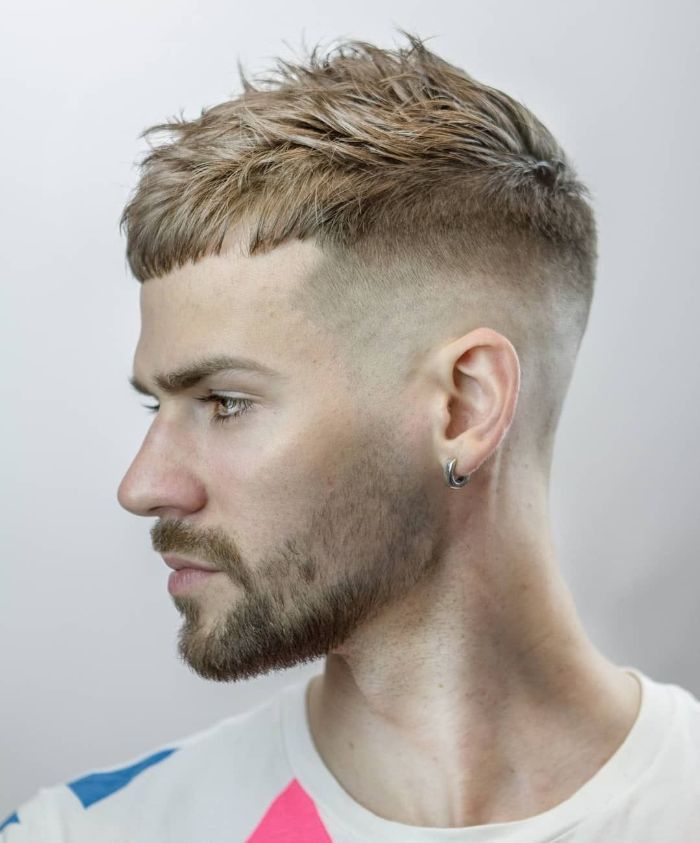 look moderne french crop coupe homme dégradé