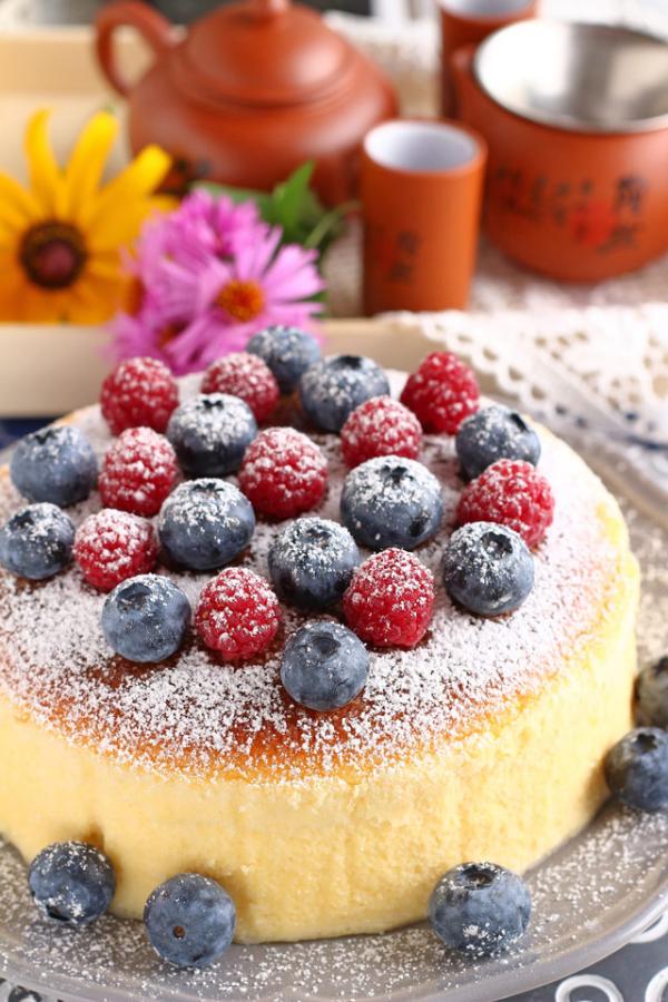 recette cheesecake japonais aux baies