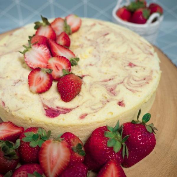 recette cheesecake japonais aux fraises