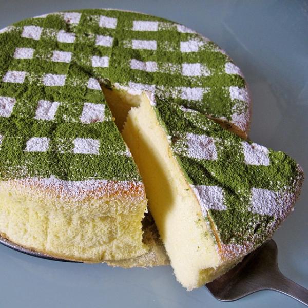 recette cheesecake japonais saupoudré de thé matcha