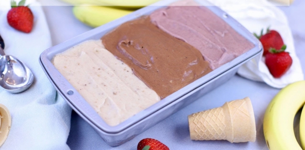 glace fait maison de toutes couleurs 