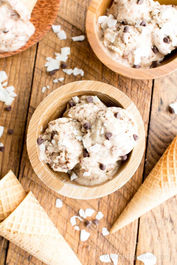 glace fait maison végétalien rayonnant 