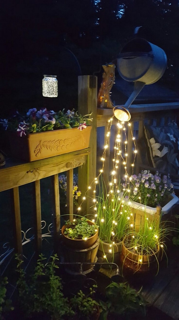 éclairage de jardin DIY arroser de lumière 