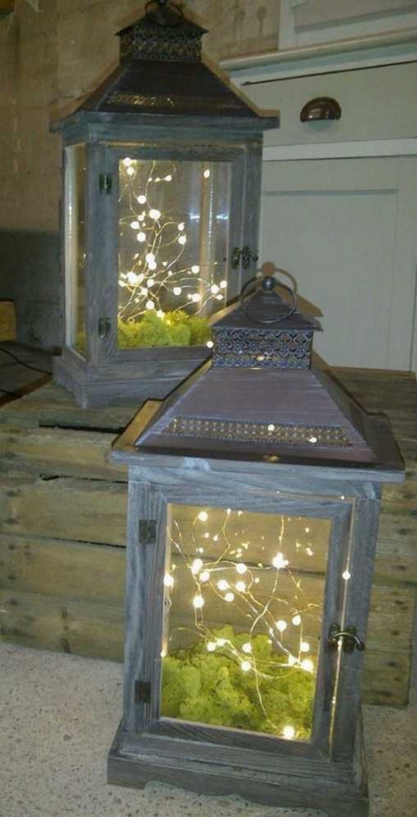 éclairage de jardin DIY deux lanternes 
