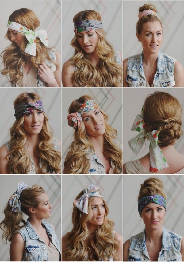 coiffure avec foulard femme