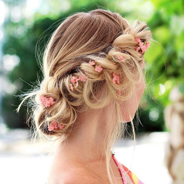 coiffure avec tresse couronne de princesse 