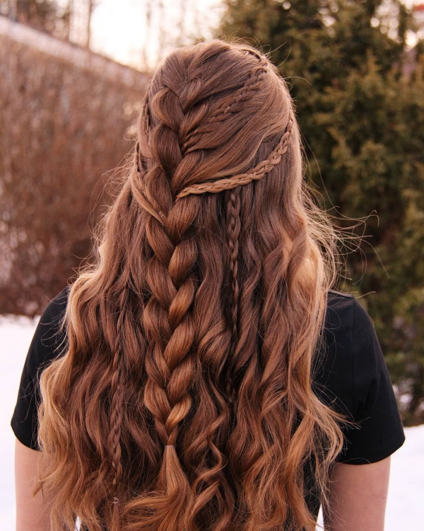 coiffure avec tresse plusieurs tresses 