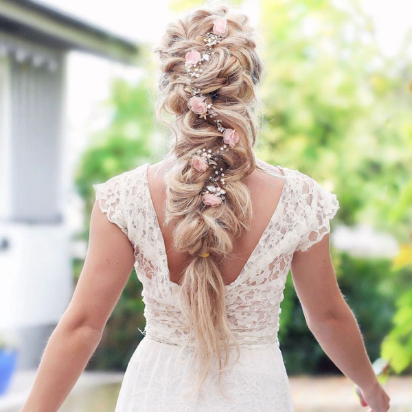 coiffure avec tresse sublimer le mariage 