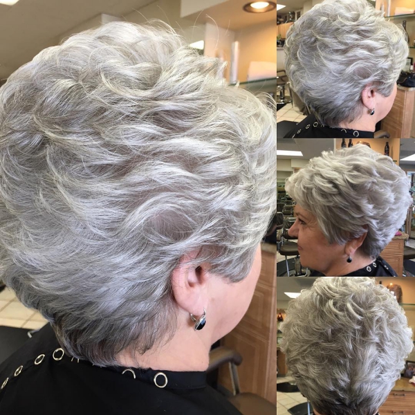 coiffure femme blonde hauteur augmentée 