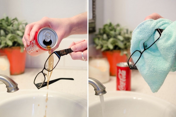 nettoyage de lunettes avec du coca-cola nettoyer vos lunettes avec du coca-cola