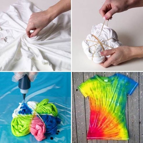 tie and dye maison t-shirt blanc