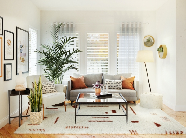 comment décorer son salon avec textiles à motifs tendance