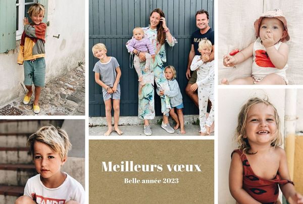carte-à-personnaliser-idée-carte-de-fêtes-de-fin-d-année-avec-des-photos-en-collage comment créer une carte de noel personnalisée et quels avantages, carte avec photos de famille