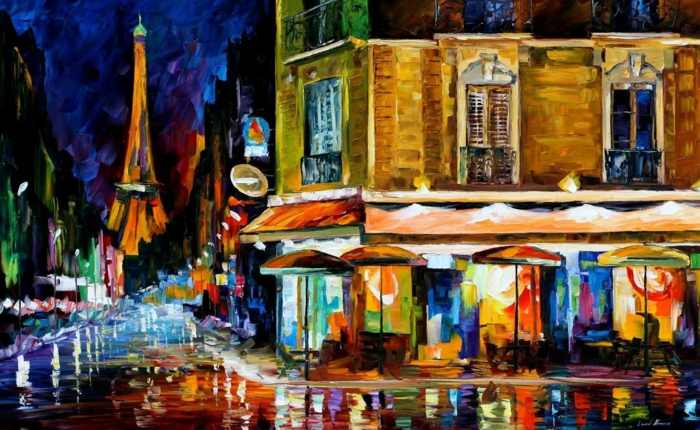 peinture café de paris