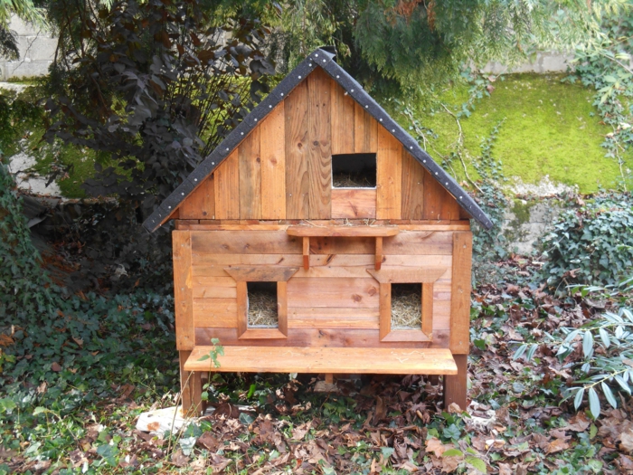 une cabane à chat en bois