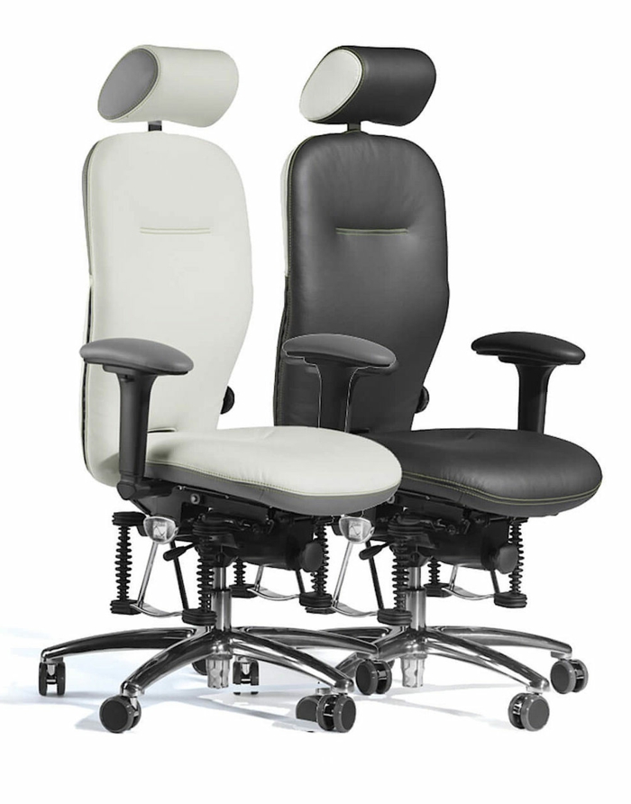 chaise ergonomique de cuir 