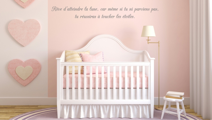 décoration chambre bébé sticker en citation