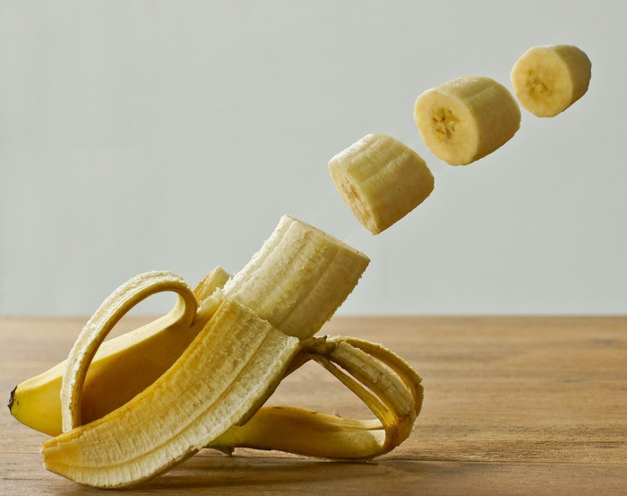 morceuax de banane