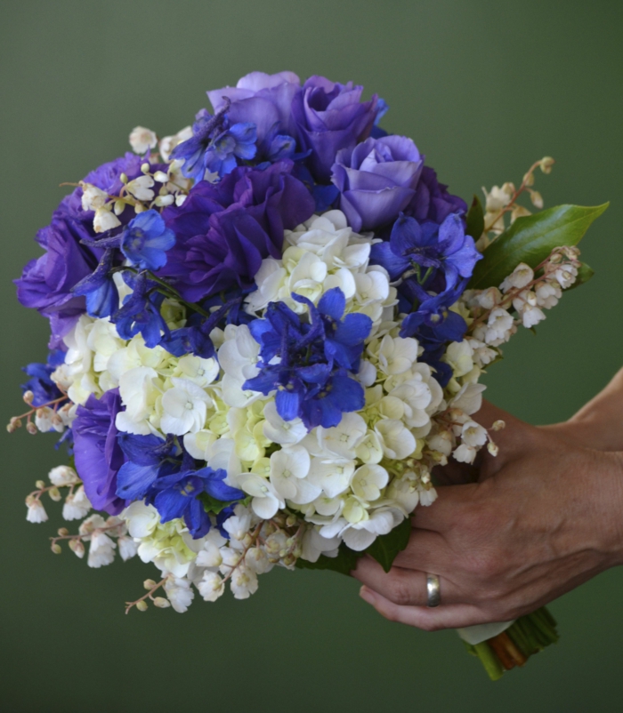  Bouquets pour un mariage en bleu