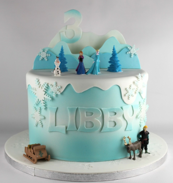  "La reine des neiges" gâteau