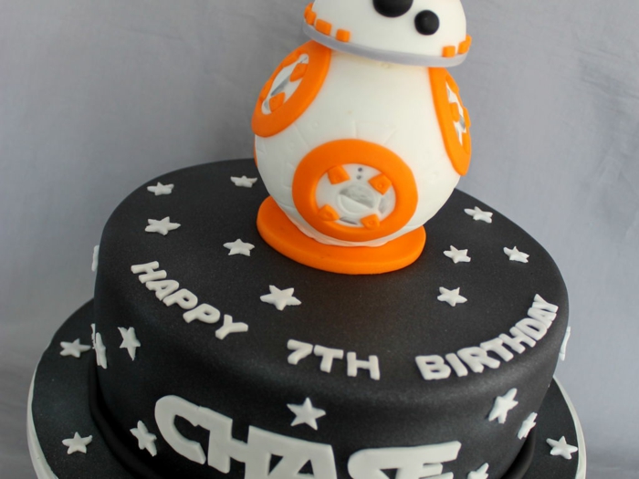 gâteau d'anniversaire star wars bb 8