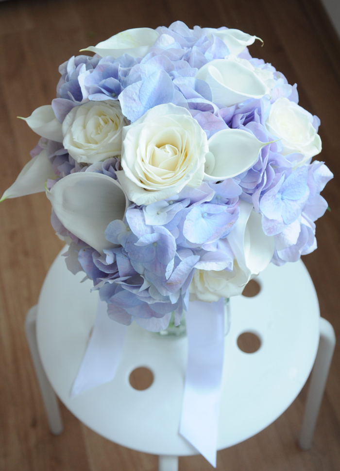bouquet de mariée hortensias