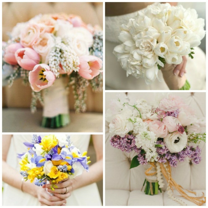 bouquet de mariée en 4 photos