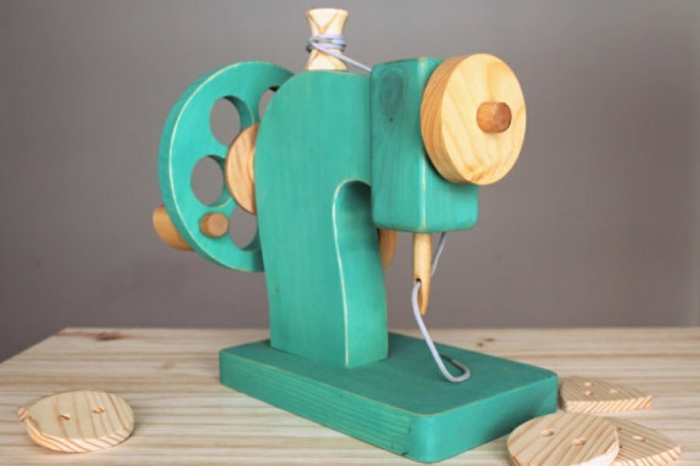 machine à coudre jouet en bois d'imitation