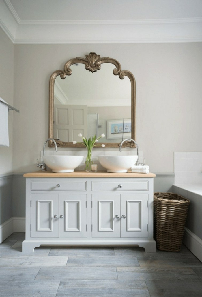 miroir salle de bain vintage