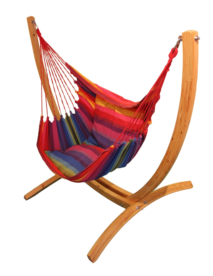 chaise hamac support en bois