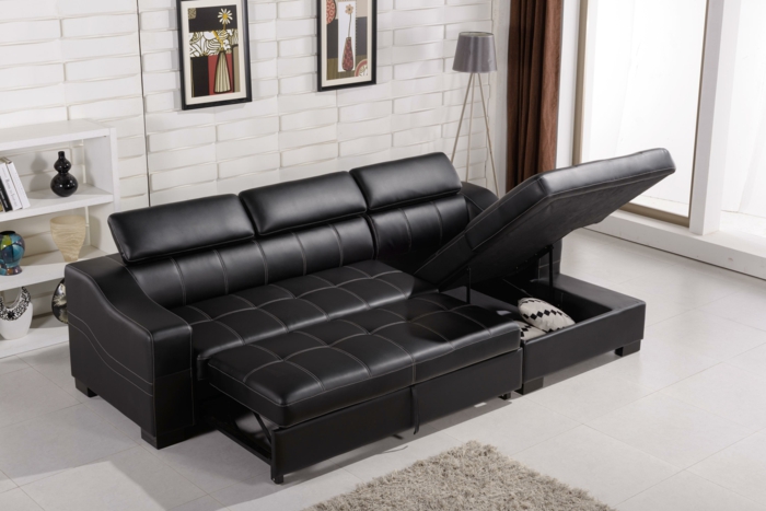 similicuir canapé d angle convertible moderne et confortable pour décorer votre salon