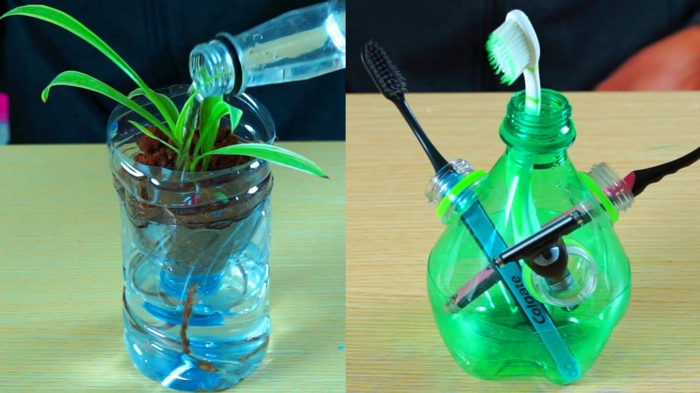 idée créative bouteille plastique