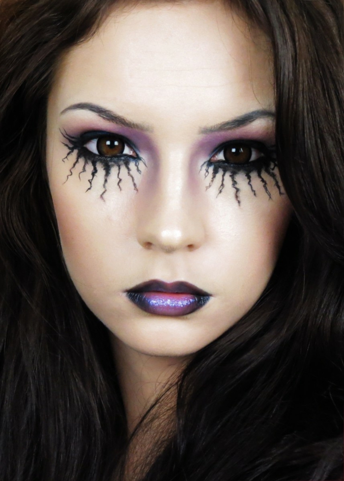 maquillage halloween femme pour les yeux