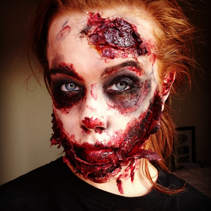 zombie maquillage halloween femme
