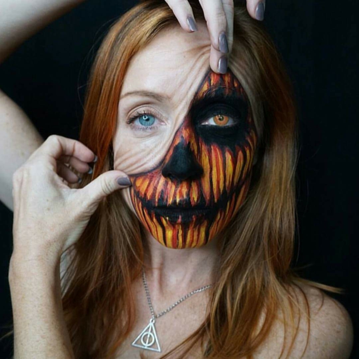 idée créative maquillage halloween