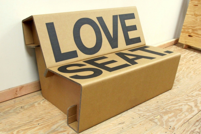 canapé à réaliser meubles en carton